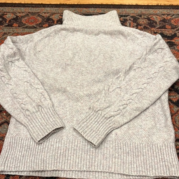 J. Crew womens light purple/gray wool-blend quarter zip sweater size XS - Picture 4 of 5